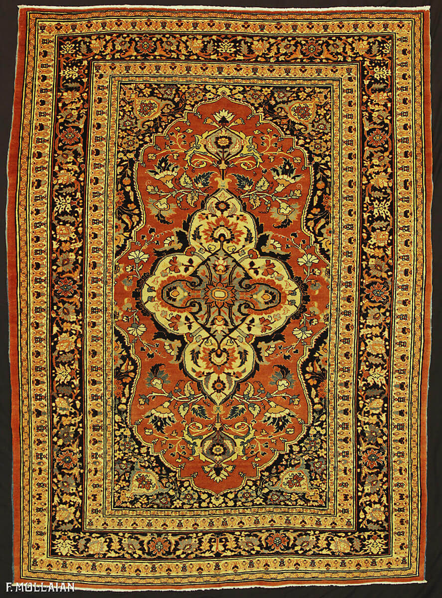 Antique Persian Tabriz Hadji Djalili Rug n°:70367067